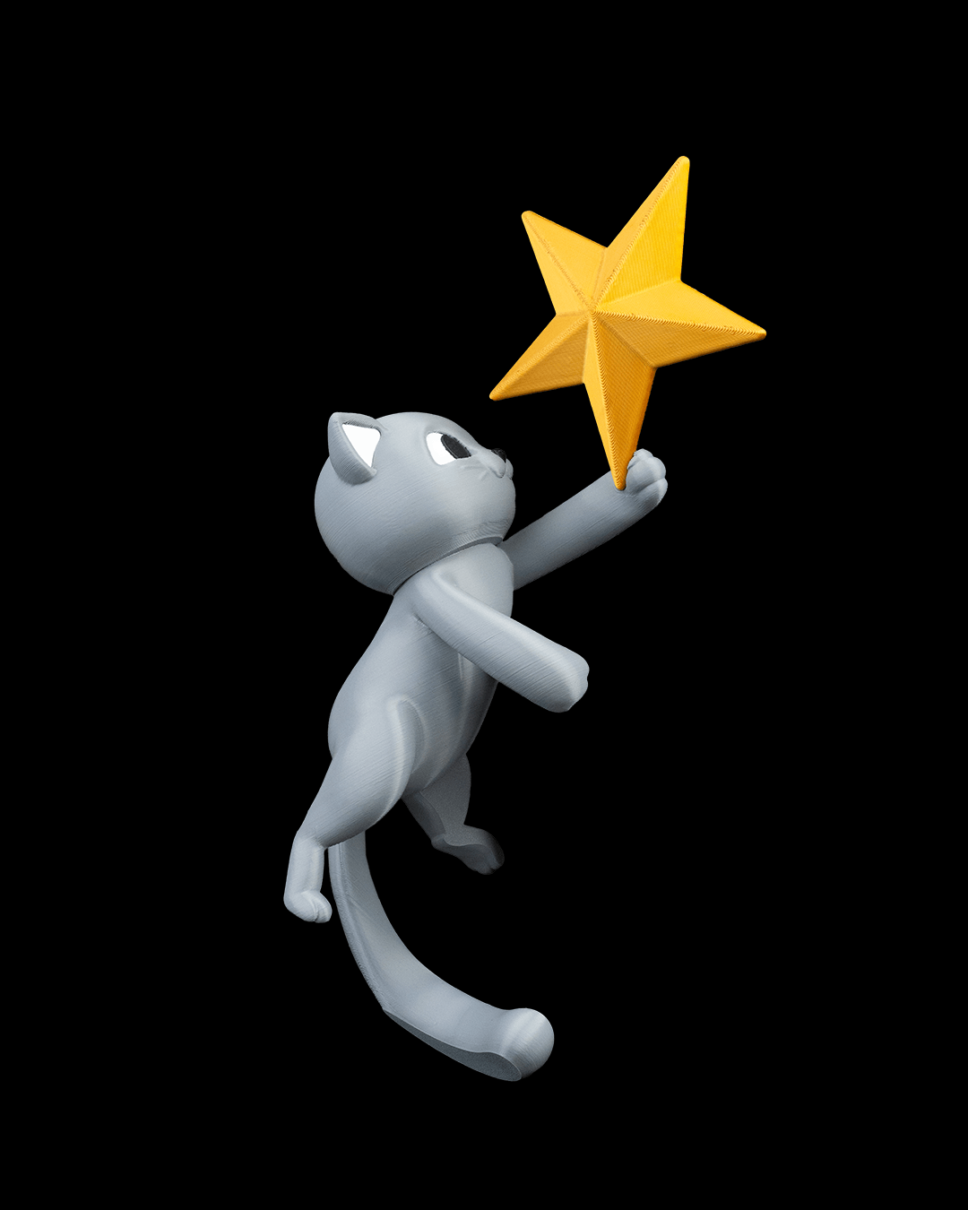 Meow de Natal – Gato Colocando a Estrela na Árvore de Natal